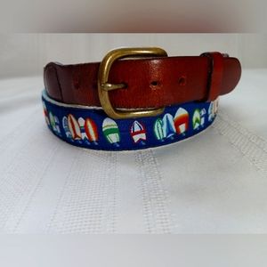 SOLD LeatherMan Belt 40 Sailing Spinnakers Excellent cond Handmade in USA